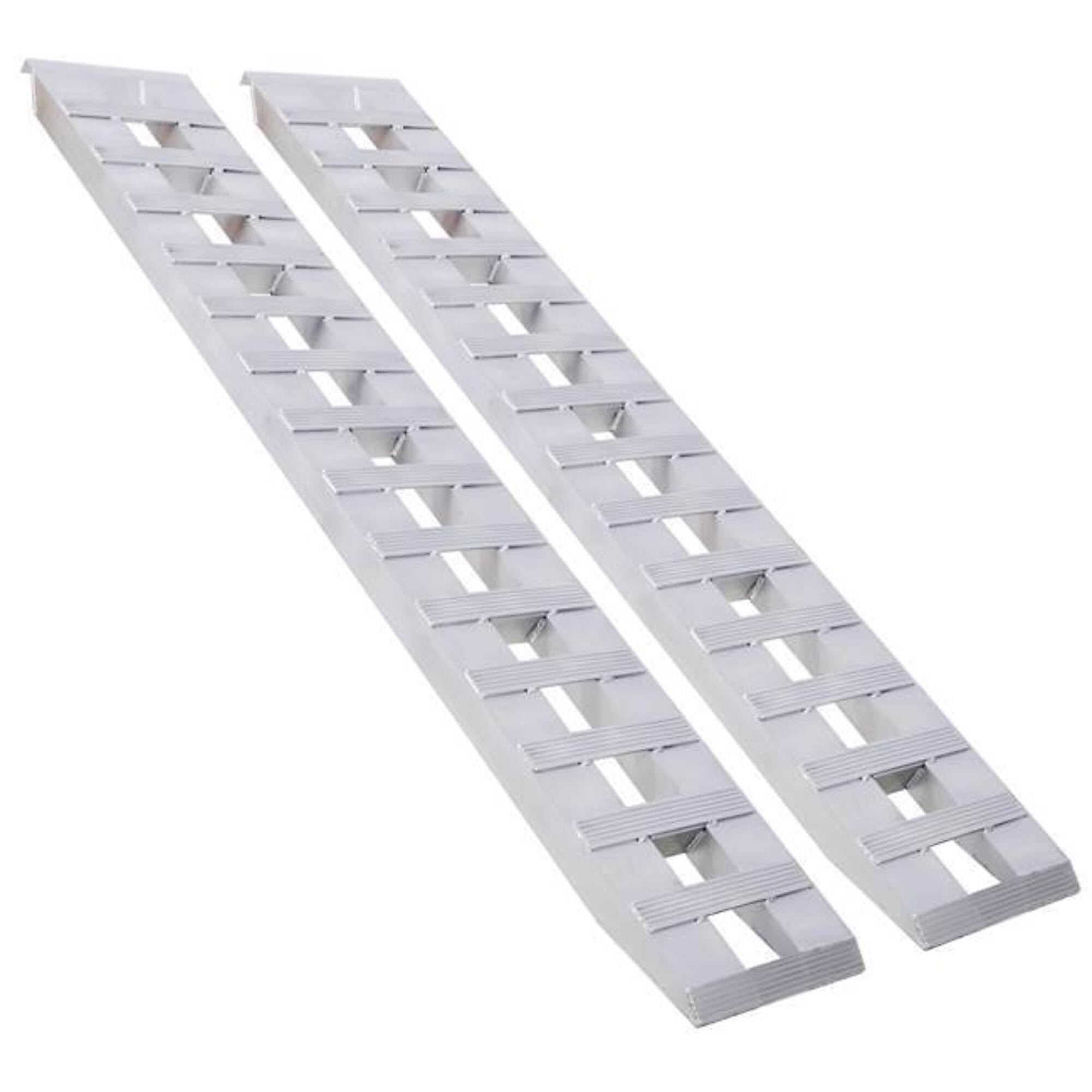 TMB Heavy-Duty Loading Ramps — 84in. x 14in., 6600-Lb. Capacity, Aluminum, 2-Pack, Silver, Model# BAC-W465104163